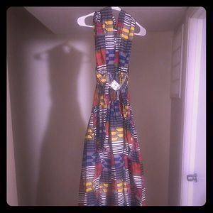 African print maxi dress